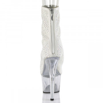 Pleaser ADORE-1031GM Wht Fabric-RS Mesh/Clr