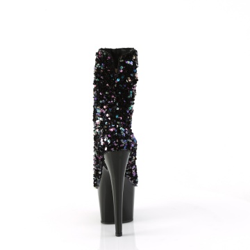 Pleaser ADORE-1042SQ Blk Multi Sequins/Blk