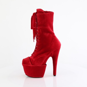 Pleaser ADORE-1045VEL Red Velvet/Red Velvet