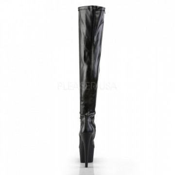 Pleaser ADORE-3000 Blk Str Faux Leather/Blk Matte