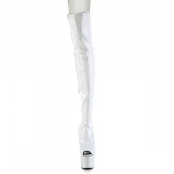 Pleaser ADORE-3011HWR Wht Str. Holo/Wht Holo