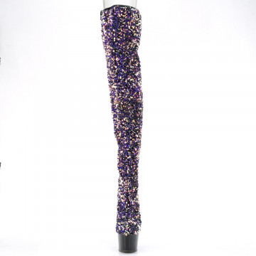 Pleaser ADORE-3020 Purple Multi Sequins/Blk