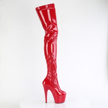 Pleaser ADORE-4000 Red Str. Pat/Red