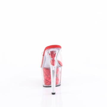 Pleaser ADORE-701FL Clr/Red Flowers