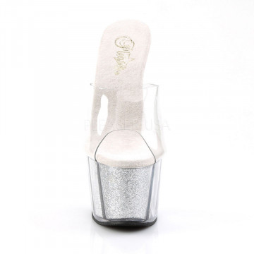 Pleaser ADORE-701G Clr/Slv Gltr