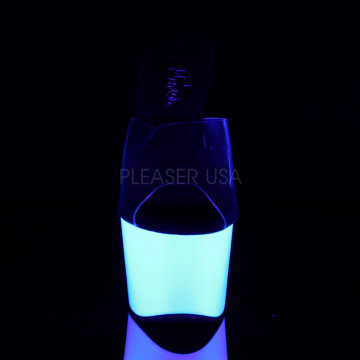 Pleaser ADORE-701UV Clr/Neon Wht