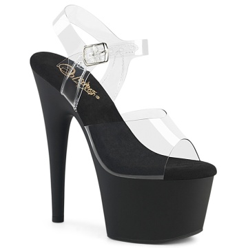 Pleaser ADORE-708 Clr/Blk Matte Subito esposizione 37eu 7us