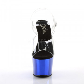 Pleaser ADORE-708 Clr/Blue Chrome
