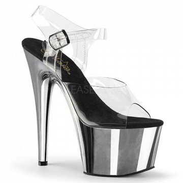 Pleaser ADORE-708 Clr/Slv Chrome