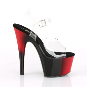 Pleaser ADORE-708BR Clr/Red-Blk