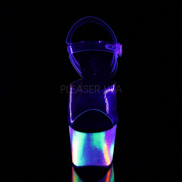 Pleaser ADORE-708GXY Clr/Neon Galaxy Glitter