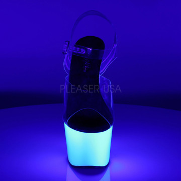 Pleaser ADORE-708UV Clr/Neon Wht