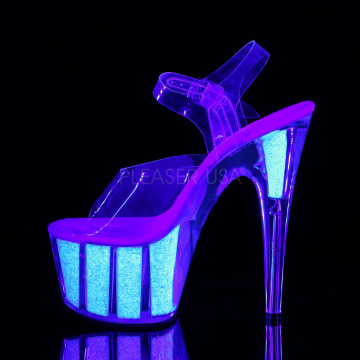 Pleaser ADORE-708UVG Clr/Neon Opal Glitter
