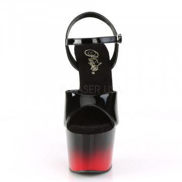 Pleaser ADORE-709BR-H Blk Pat/Blk-Red