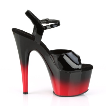 Pleaser ADORE-709BR-H Blk Pat/Blk-Red