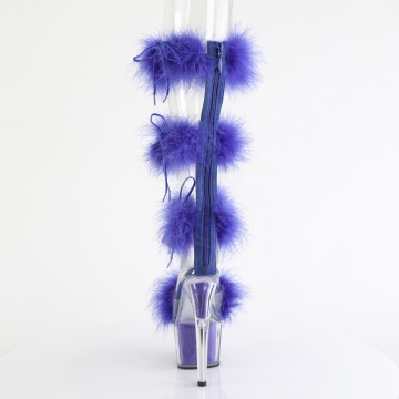 Pleaser ADORE-728F Clr-Royal Blue Fur/M