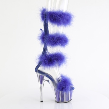 Pleaser ADORE-728F Clr-Royal Blue Fur/M