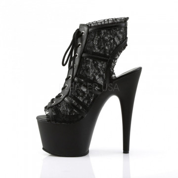 Pleaser ADORE-796LC Blk Mesh Lace/Blk Matte
