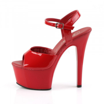Pleaser ASPIRE-609 Red Pat/Red
