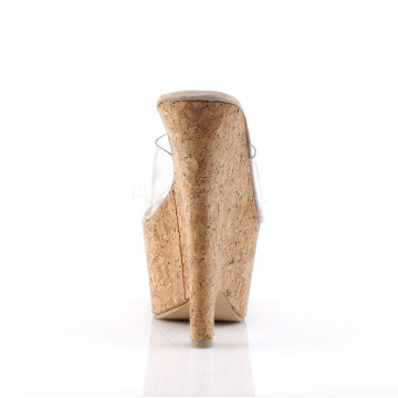 Pleaser BEAU-601 Clr-Tan/Cork