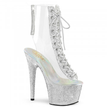 Pleaser BEJEWELED-1016C-2-7 Clr-RS/Slv RS
