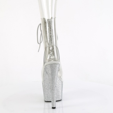 Pleaser BEJEWELED-1016C-2-7 Clr-RS/Slv RS