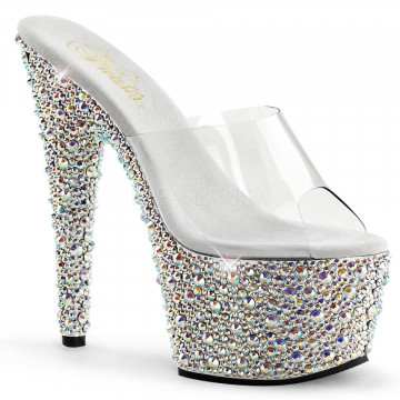 Pleaser BEJEWELED-701MS Clr/Slv Multi RS
