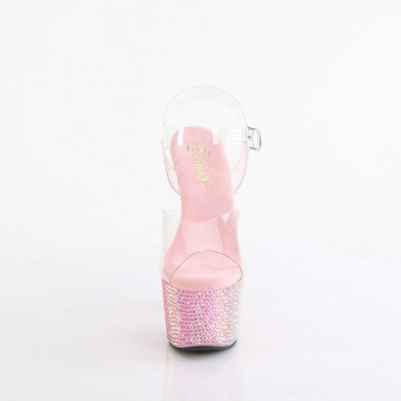 Pleaser BEJEWELED-708RRS Clr/B. Pink RS