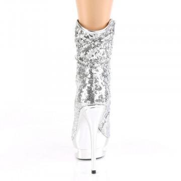 Pleaser BLONDIE-R-1009 Slv Sequins/Slv Chrome