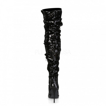 Pleaser COURTLY-3011 Blk Sequins