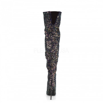 Pleaser COURTLY-3015 Blk Multi Glitter