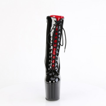 Pleaser CRAZE-1040FH Blk-Red Pat/Blk Red
