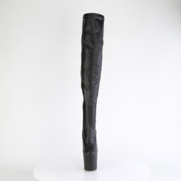 Pleaser CRAZE-3000 Blk Str. Faux Leather/Blk Matte
