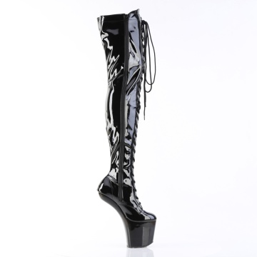 Pleaser CRAZE-3023 Blk Pat/Blk
