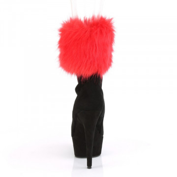 Pleaser DELIGHT-1000 Blk Faux Suede/Blk Faux Suede