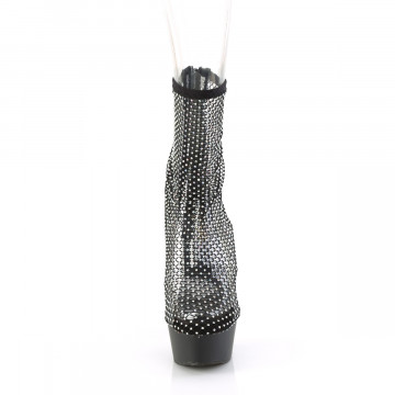 Pleaser DELIGHT-1009 Blk Faux Suede-RS Mesh/Blk Matte