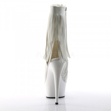 Pleaser DELIGHT-1019 Wht Faux Leather/Wht
