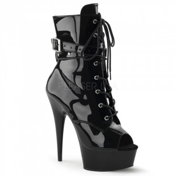 Pleaser DELIGHT-1033 Blk Pat/Blk