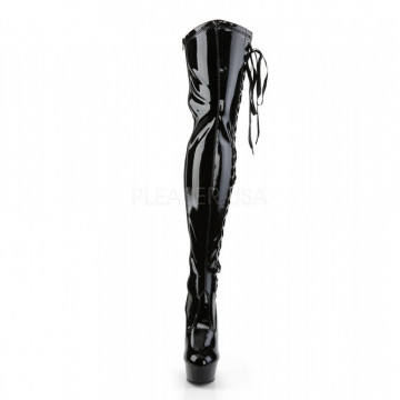Pleaser DELIGHT-3050 Blk Str Pat/Blk