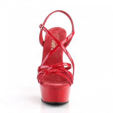Pleaser DELIGHT-613 Red Pat/Red