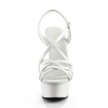 Pleaser DELIGHT-613 Wht Pat/Wht