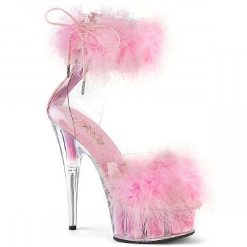 Pleaser DELIGHT-624F Clr-B. Pink Fur/M