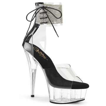 Pleaser DELIGHT-624RS Clr-Blk/Clr