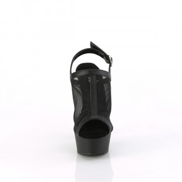 Pleaser DELIGHT-636 Blk Faux Le-Mesh/Blk Matte
