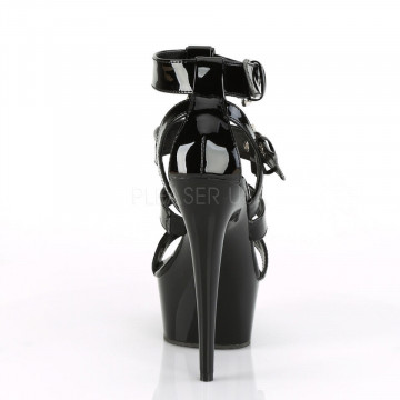 Pleaser DELIGHT-658 Blk Pat/Blk