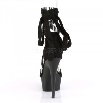 Pleaser DELIGHT-671 Blk Faux Suede/Blk Matte