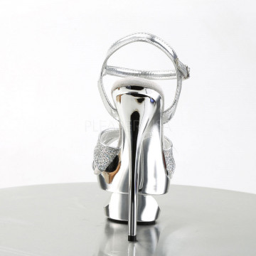 Pleaser ECLIPSE-619G Slv Multi Gltr/Slv Chrome