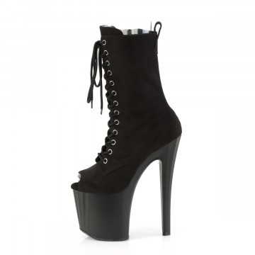 Pleaser ENCHANT-1041FS Blk Faux Suede/Blk Matte