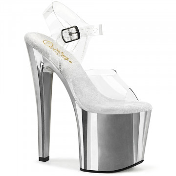 Pleaser ENCHANT-708 Clr/Slv Chrome