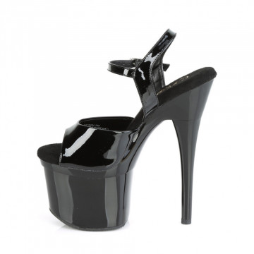 Pleaser ESTEEM-709 Blk Pat/Blk